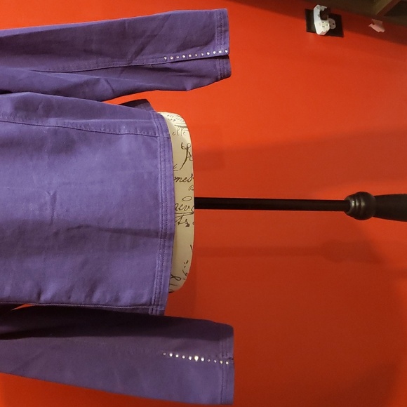 real comfort By Chadwick's Vintage Jean Jacket with Embellished Crystals - Picture 5 of 7